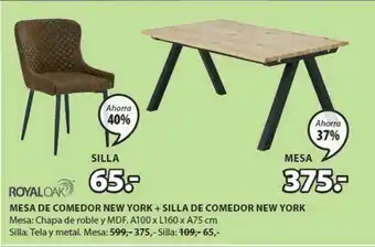 JYSK Royal Oak Mesa De Comedor New York + Silla De Comedor New York oferta