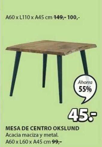 JYSK Mesa De Centro Okslund oferta