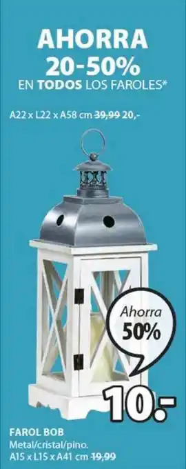 JYSK Ahorra 50% Farol Bob oferta