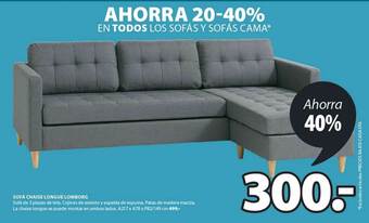 JYSK Sofá Chaise Longue Lomborg oferta