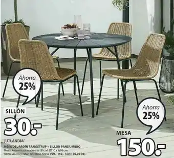 JYSK Jutlandia Mesa De Jardín Rangstrup + Sillón Pandumbro oferta