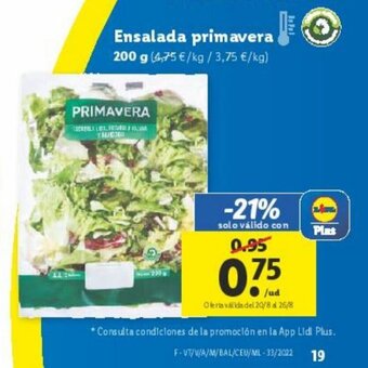 Lidl Ensalada primavera oferta