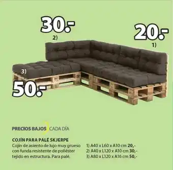 JYSK Precios Bajos Cada Día Cojín Para Palé Skjerpe oferta
