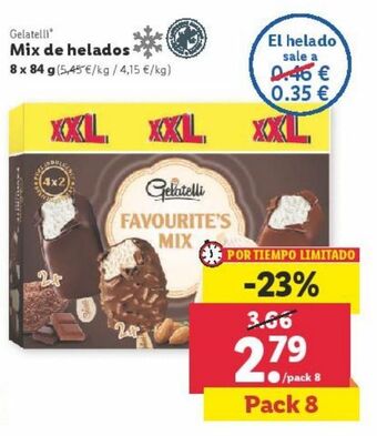 Lidl Helados gelatelli oferta