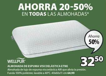 JYSK Wellpur Almohada De Espuma Viscoelástica Etne oferta