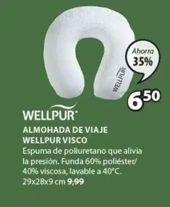 JYSK Almohada De Viaje Wellpur Visco oferta