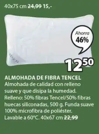JYSK Almohada De Fibra Tencel oferta