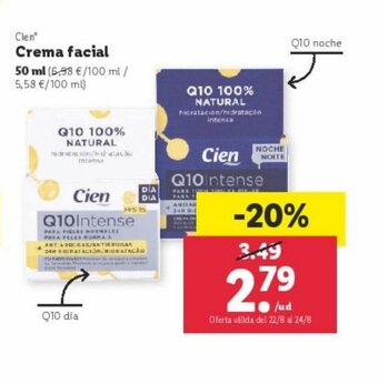 Lidl Crema facial oferta