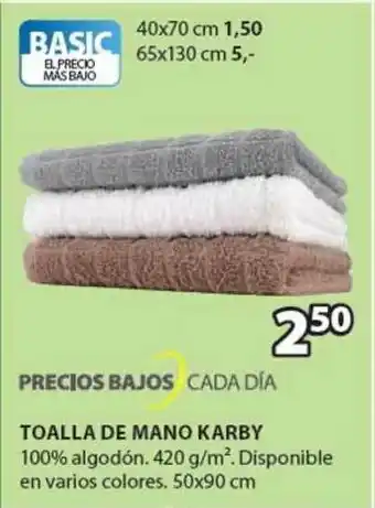 JYSK Precios Bajos Cada Día Toalla De Mano Karby oferta