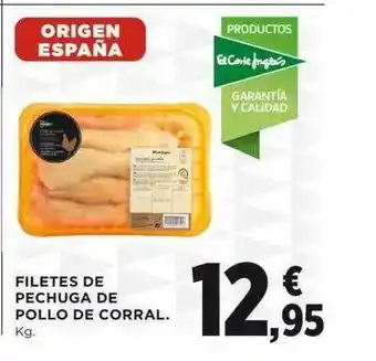 Hipercor Filetes De Pechuga De Pollo De Corral oferta