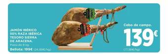 Hipercor Jamón Ibérico 50% Raza Ibérica Tesoro Sierra De Aracena oferta