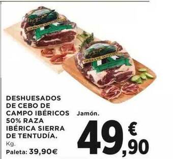 Hipercor Deshuesados De Cebo De Campo Ibéricos 50% Raza Ibérica Sierra De Tentudía oferta