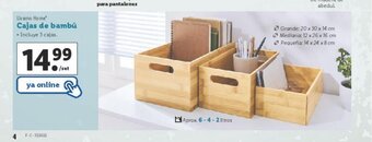 Lidl Cajas de bambú oferta