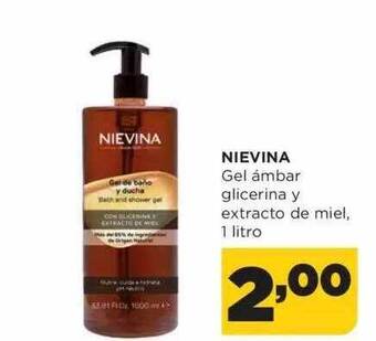 Alimerka Nievina gel ámbar glicerina y extracto de miel oferta