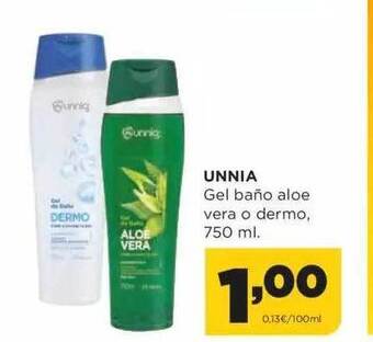 Alimerka Unnia gel baño aloe vera o dermo oferta