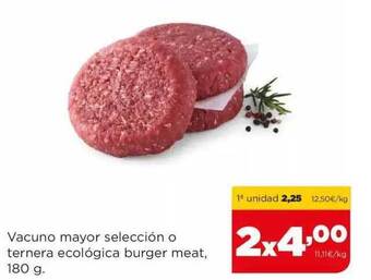 Alimerka Vacuno mayor selección o ternera ecológica burger meat oferta
