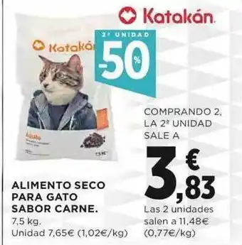 Hipercor Katakán Alimento Seco Para Gato Sabor Carne oferta