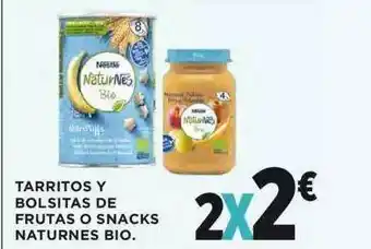 Hipercor Tarritos Y Bolsitas De Frutas O Snacks Naturnes Bio oferta