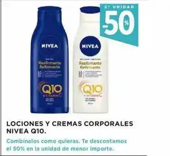 Hipercor Lociones Y Crema Corporales Nivea Q10 oferta