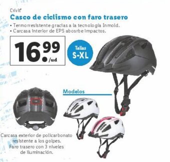 Lidl Casco de ciclismo con faro trasero oferta