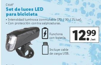 Lidl Set de luces LED para bicicleta oferta