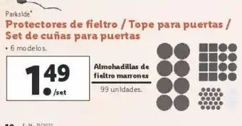 Lidl Protectores de Fieltro/ Tope para puertas / set de cuñas para puertas oferta