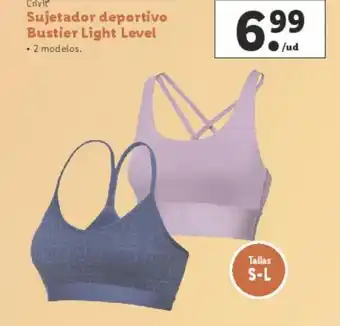 Lidl Sujetador deportivo bustier light level oferta