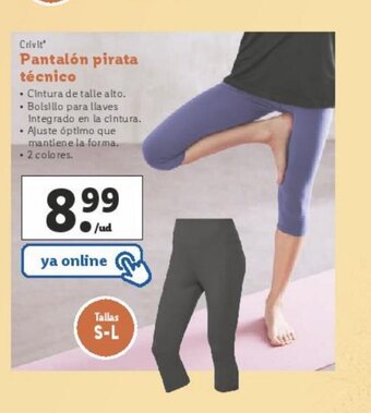 Lidl Pantalón pirata técnico oferta