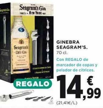 Hipercor Ginebra Seagram's 70cl oferta