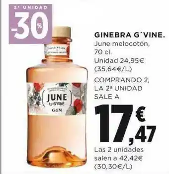 Hipercor Ginebra G'vine 70cl oferta