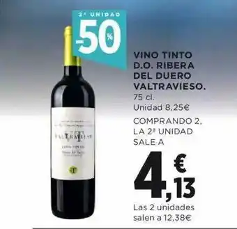 Hipercor Vino Tinto D.o. Ribera Del Duero Valtravieso oferta