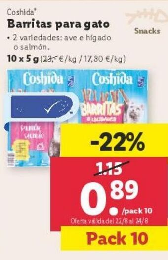 Lidl Barritas coshida oferta