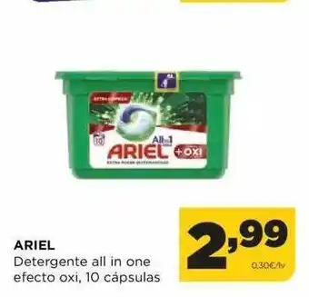 Alimerka Ariel detergente all in one efecto oxi 10 cápsulas oferta
