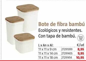 Bauhaus Bote de fibra bambú oferta