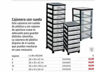 Bauhaus Cajonera con rueda oferta