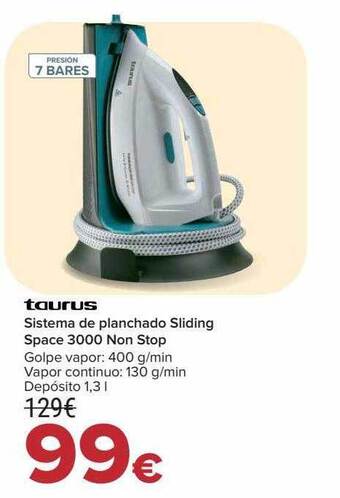 Carrefour Taurus sistema de planchado sliding space 3000 non stop oferta