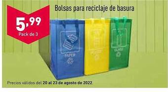 ALDI Bolsas para reciclaje de basura oferta