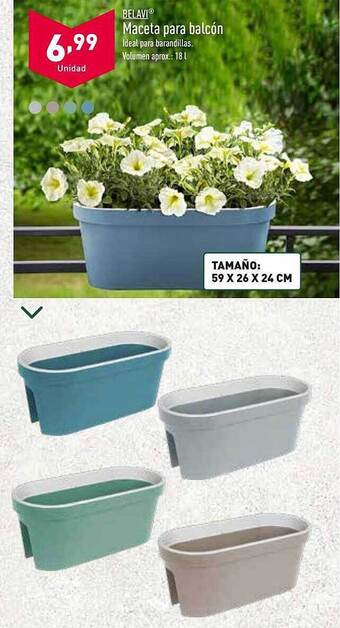 ALDI Maceta para balcón oferta