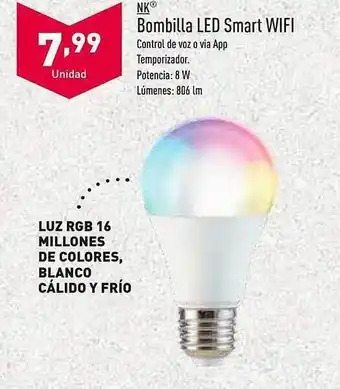 ALDI Bombilla led smart wifi oferta