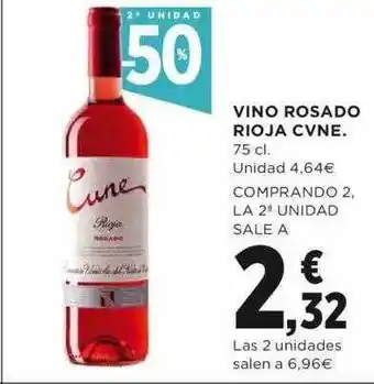 Hipercor Vino Rosado Rioja Cvne 75cl oferta