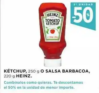 Hipercor Kétchup O Salsa Barbacoa Heinz 220g oferta