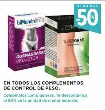 Hipercor En Todos Los Complementos De Control De Peso oferta