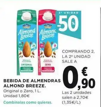 Hipercor Bebida De Almendras Almond Breeze oferta