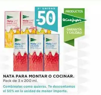 Hipercor Nata Para Montar O Cocinar 3x200ml oferta