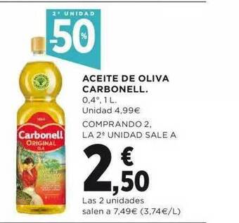 Hipercor Aceite De Oliva Carbonell oferta