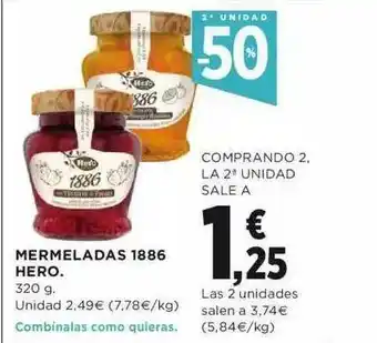 Hipercor Mermeladas 1886 Hero 320g oferta