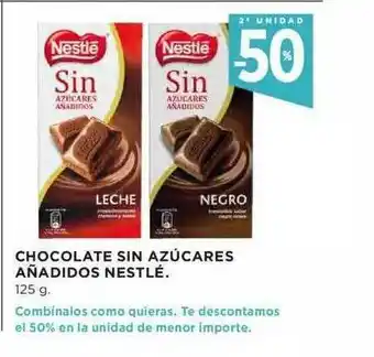 Hipercor Chocolate Sin Azúcares Añadidos Nestlé oferta