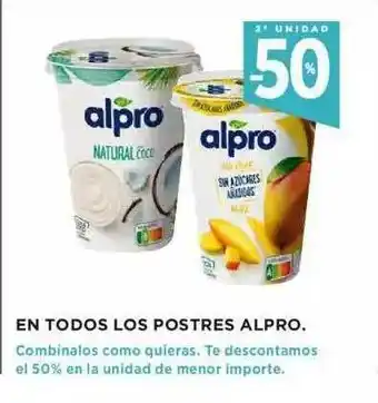 Hipercor En Todos Los Postres Alpro oferta