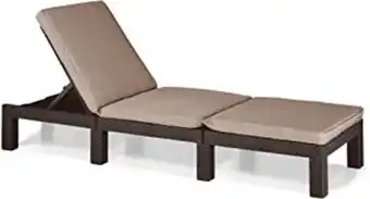 Keter daytona deluxe tumbona de jardín, color marrón