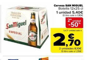 Carrefour San Miguel Cerveza oferta
